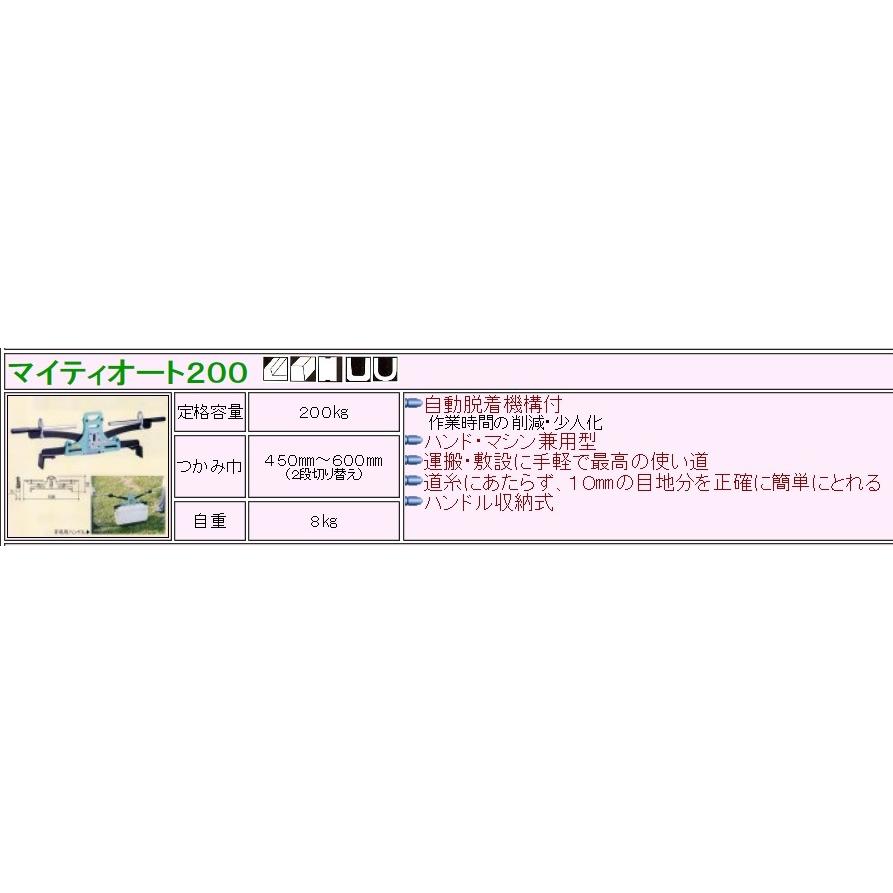 ◇ブロックバイス　マイティオート200　サンキョウトレーディング コンクリート吊具　 つかみ巾　450〜600mm/ 定格容量：200kg