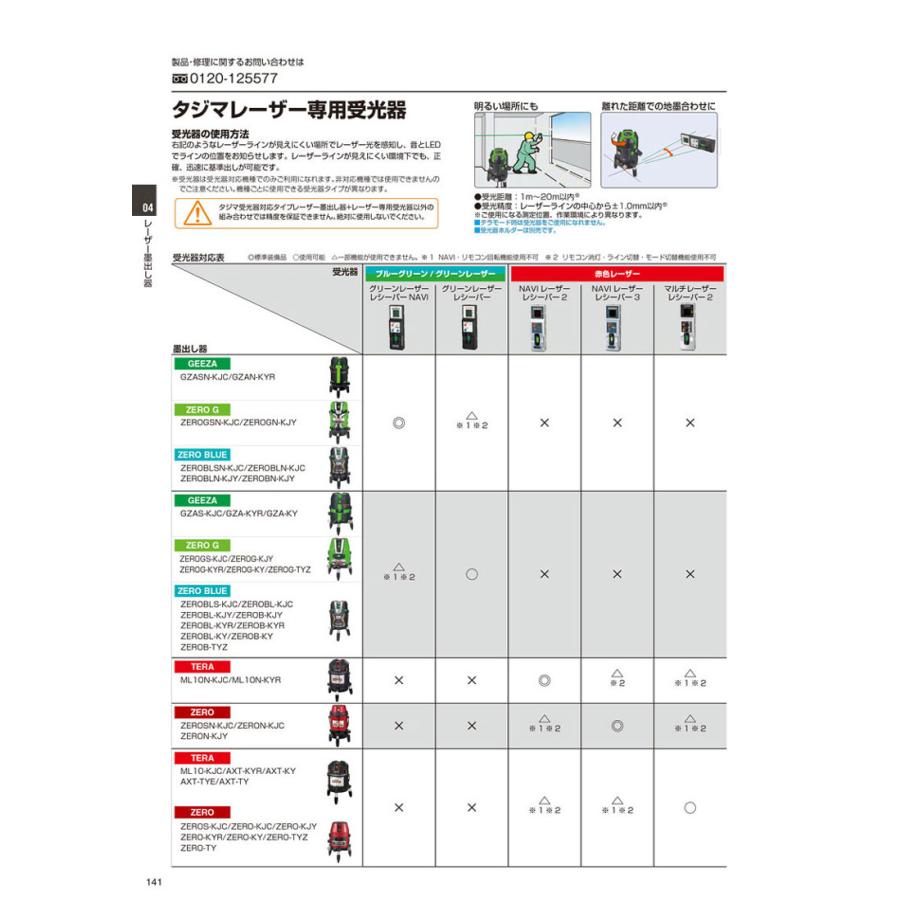 T)タジマ レーザー墨出し器用 NAVIレーザーレシーバー3 NAVI-RCV3