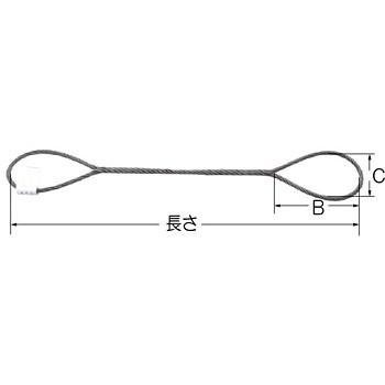 　　ロック止玉掛けワイヤー　12mm×10m｜tugiteyasan｜02