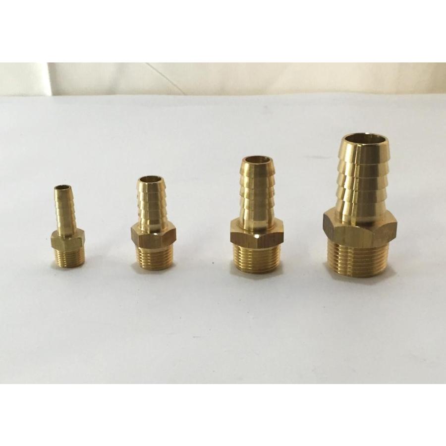 ホースニップル 真鍮 1/2×8mm 竹の子 タケノコ 真中 : 現場屋さん