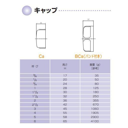 現場屋さん 白ガス管用継手 キャップΦ65A(2