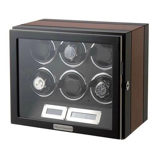 Royal hausen ロイヤルハウゼン ワインディングマシーン ワインダー 6本巻き上げ 液晶パネル リモコン付 GC03-L21EBの画像