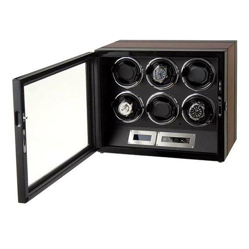 Royal hausen ロイヤルハウゼン ワインディングマシーン ワインダー 6本巻き上げ 液晶パネル リモコン付 GC03-L21EBの画像