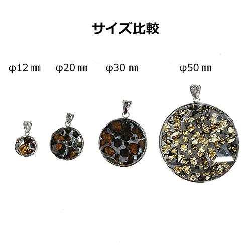 TENKAPAS ケニア産 セイムチャン隕石 パラサイト ペンダント 20mm ネックレス スネークチェーン付き p9501-20の画像