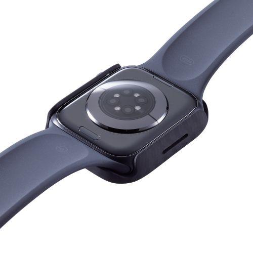 エレコム Apple Watch Series 9 45mm用フルカバーケース プレミアムガラス ゴリラ0.21mm AW-23AFCGOC｜tuhan-direct｜03