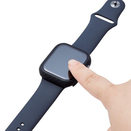 エレコム Apple Watch Series 9 45mm用フルカバーケース プレミアムガラス ゴリラ0.21mm AW-23AFCGOC｜tuhan-direct｜05