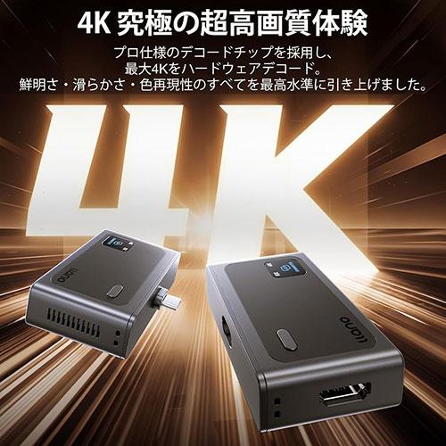 llano S9 Pro ワイヤレスhdmi グレー llano ワイヤレスHDMI 送受信機セット S9 Pro Wi-Fi不要・挿すだけ簡単