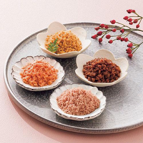 ニッスイ 瓶詰ギフト 【焼鮭ほぐし2瓶・たらこほぐし・鮭めんたい・鶏