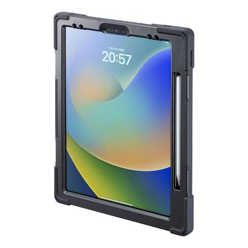 サンワサプライ iPad12.9インチ用耐衝撃ケース ハンドル、スタンド、ショルダーベルト付き PDA-IPAD2017BK｜tuhan-direct｜02