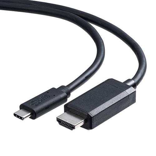 サンワサプライ TypeC-HDMI変換ケーブル 2m ブラック KC-ALCHD20K｜tuhan-direct｜02
