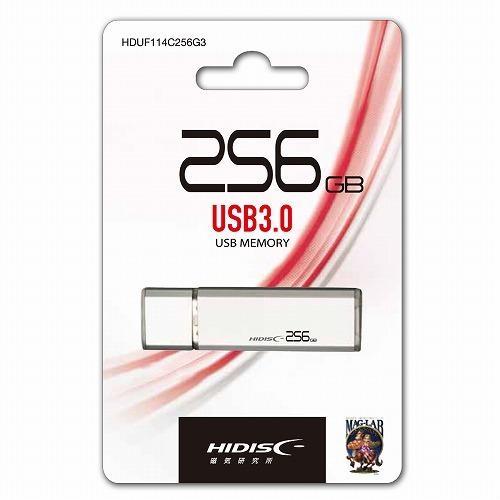HIDISC USB 3.0 フラッシュドライブ 256GB シルバー キャップ式 HDUF114C256G3｜tuhan-direct｜02