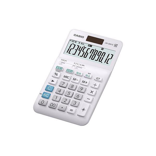（まとめ） カシオ W税率電卓 ジャストタイプ 12桁〔×5セット〕の画像