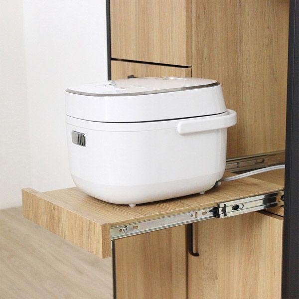 NEWアート食器棚 約60×100cm（モダンナチュラル） 組立式_2