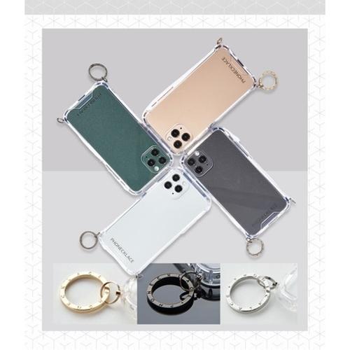 PHONECKLACE ストラップ用リング付きクリアケース for iPhone 13 Pro ゴールドチャーム PN21611i13PGD｜tuhan-station｜03