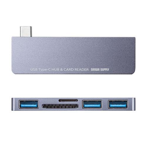 【5個セット】 サンワサプライ USB Type-Cハブ(カードリーダー付き) USB-3TCHC18GYX5｜tuhan-station｜05