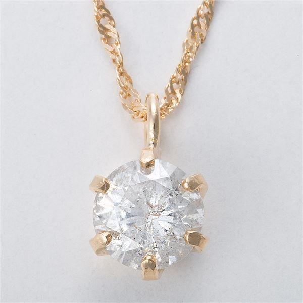 K18 0.3ctダイヤモンドペンダント/ネックレス スクリューチェーン