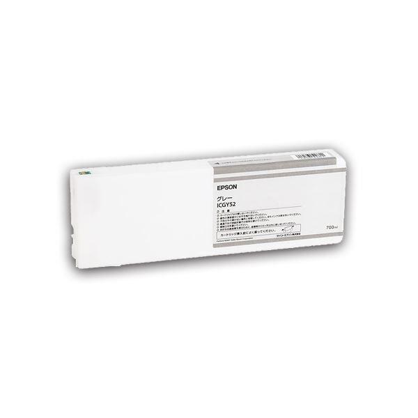 （まとめ） エプソン EPSON PX-P／K3（VM）インクカートリッジ グレー 700ml ICGY52 1個 〔×3セット〕