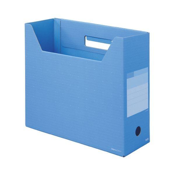 （まとめ）プラス デジャヴカラーズシリーズボックスファイル レギュラー A4ヨコ 背幅100mm スカイブルー FL-023BFSB 1冊 〔×20セット〕