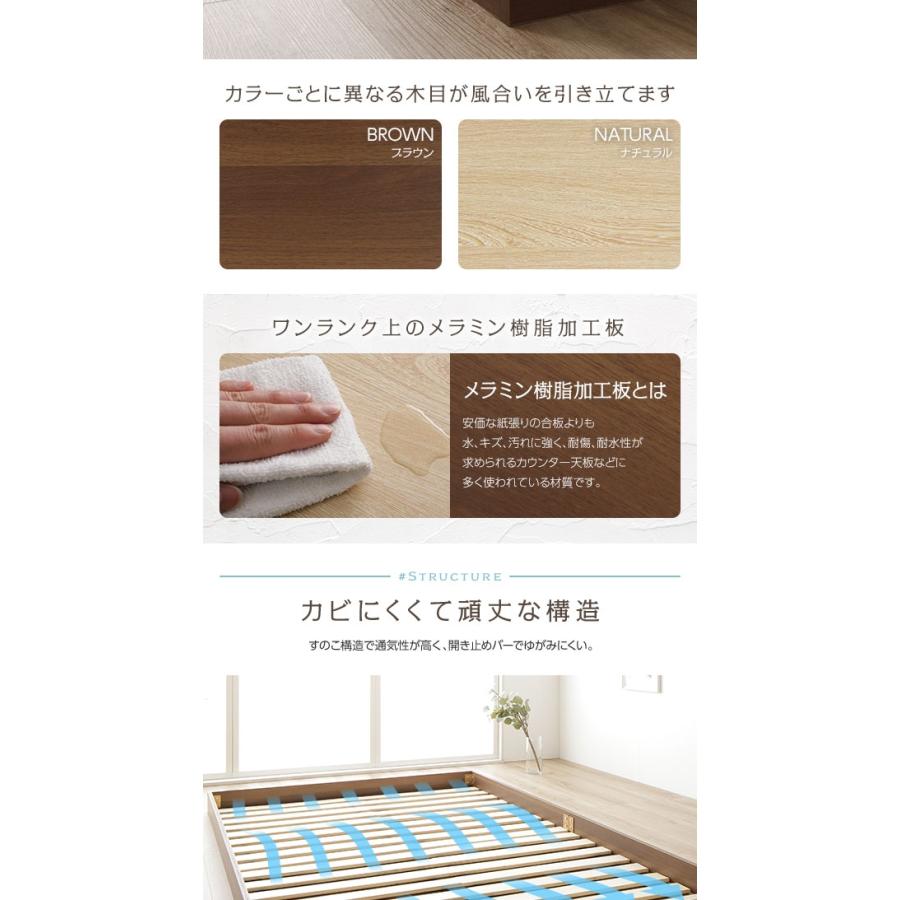 ベッド 低床 ロータイプ すのこ 木製 コンパクト ヘッドレス シンプル