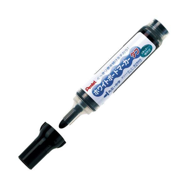 （まとめ） ぺんてる ボードマーカータフ中字丸芯黒10本 MW50M-A〔×10セット〕 ぺんてる ボードマーカータフ中字丸芯黒10本 MW50M-A 1箱（直送品