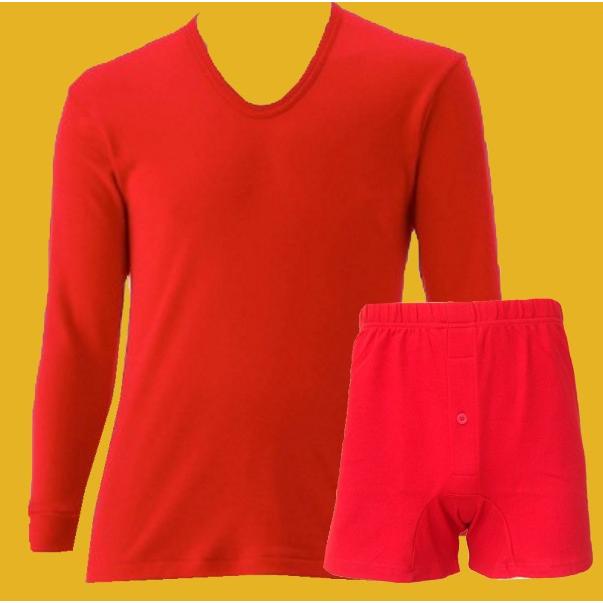 申赤 紳士肌着 赤インナー 長袖と申又セット 敬老の日のプレゼントに最適 通販堂 通販 Yahoo ショッピング