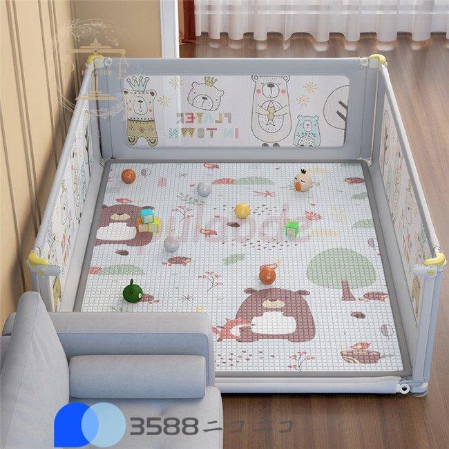 ⭐️完成品⭐️ ベビーサークル 大型 ベビーフェンス おしゃれ 扉ロック 安全の高さ マットなし 育児ベビーサークル 底に吸盤付き 赤ちゃん 垂直・片側昇降可能 柵 安全 【Z2011689894】(12643円)