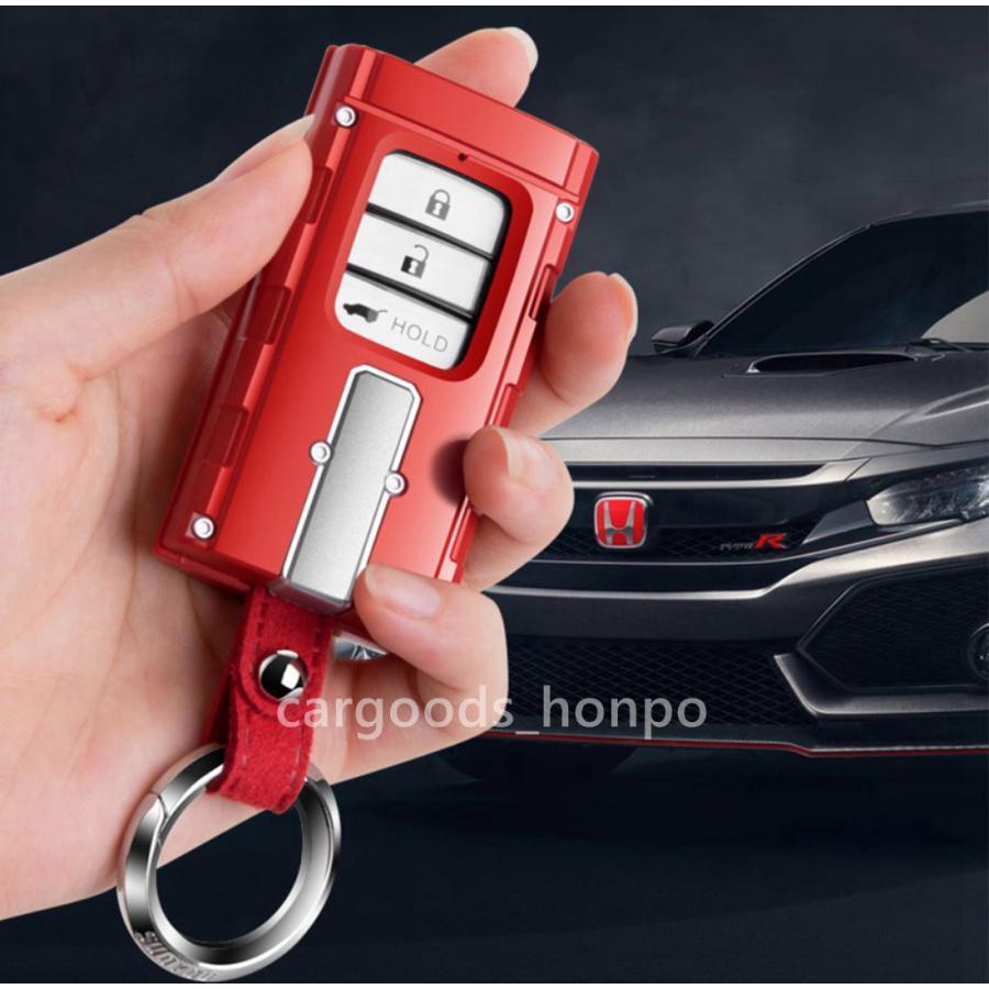 HONDA ホンダ VTEC キーケース キーカバー レッド 赤 ブラック 黒 オデッセイ ステップワゴン ステップワゴン フィット フリード ヴェゼルなど対応｜tujiajapan｜04