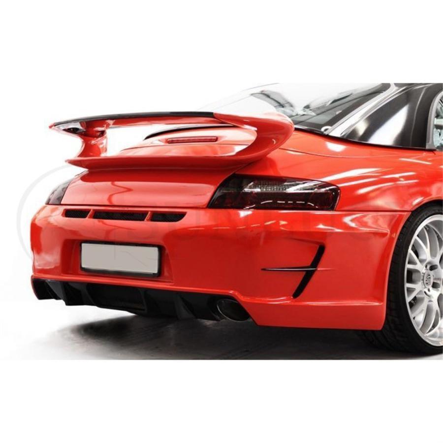 PORSCHE ポルシェ 996 前期 GT3タイプ ハーフ カーボン リアウイング リアスポイラー トランクスポイラー クジラウイング 綾織カーボン Porsche 911｜tujiajapan｜10