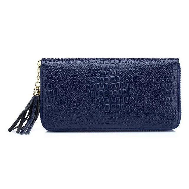 長財布 レディース ラウンドファスナー 大容量 ブラック ネイビー