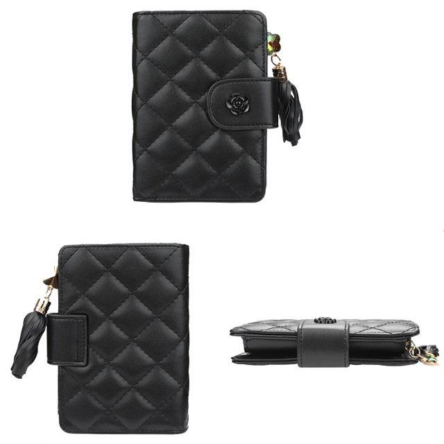 レディース 財布 二つ折り財布 3色 ゴールド レッド ブラック