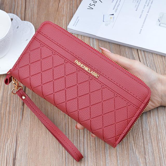 新品未使用  ダブルファスナー 長財布 Merge 長財布 ダブルファスナー レザー財布 メンズ カーボン加工