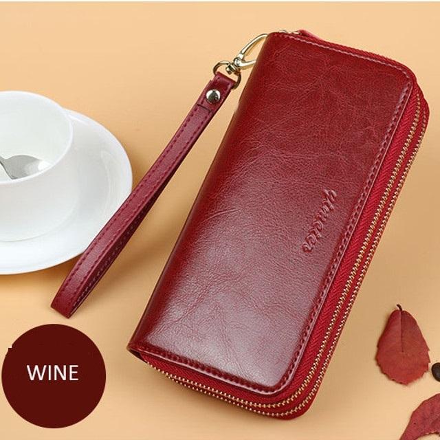 財布 レディース 長財布 本革 大容量 ダブルファスナー 5色