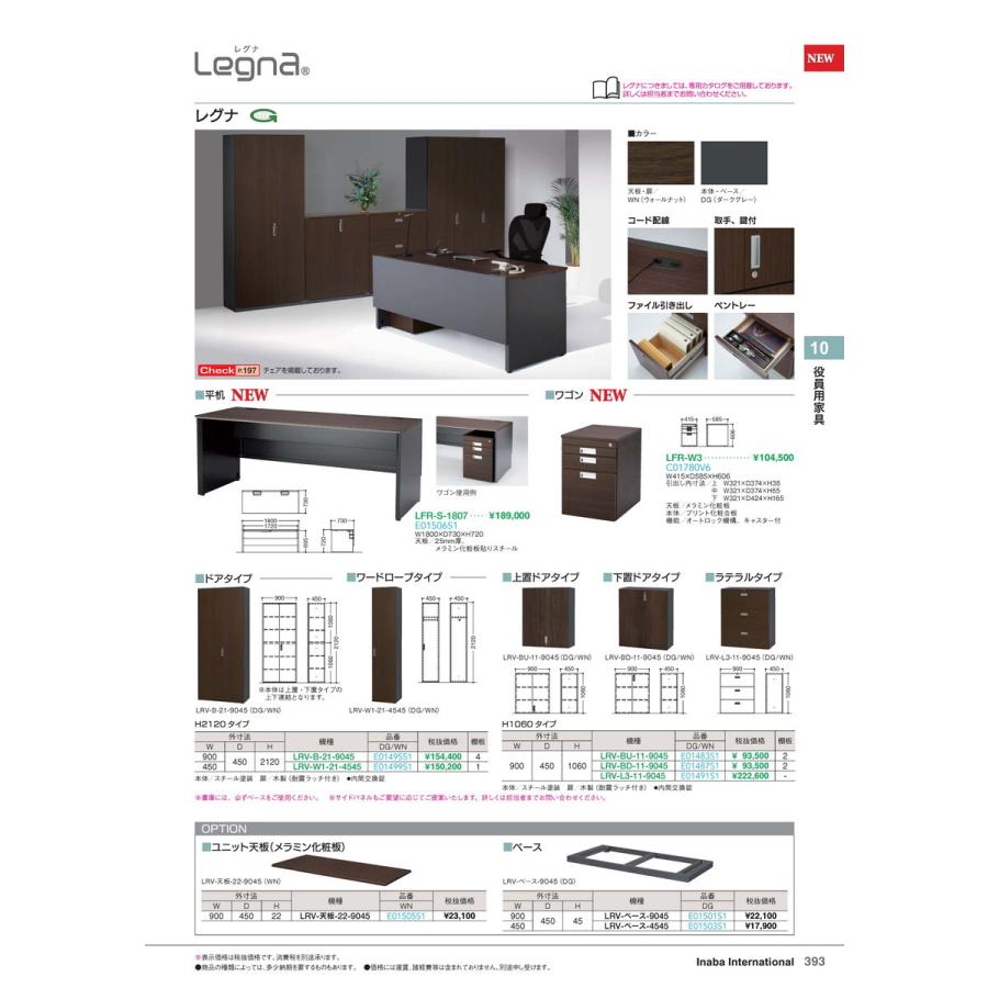 ワゴン LFR-W3 DG/WN 品番 C01780V6 イナバ 稲葉