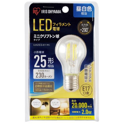 LEDミニクリプトン球25形E17 昼白色 jtx 755009 アイリス 全国配送可｜tukishimado5｜02