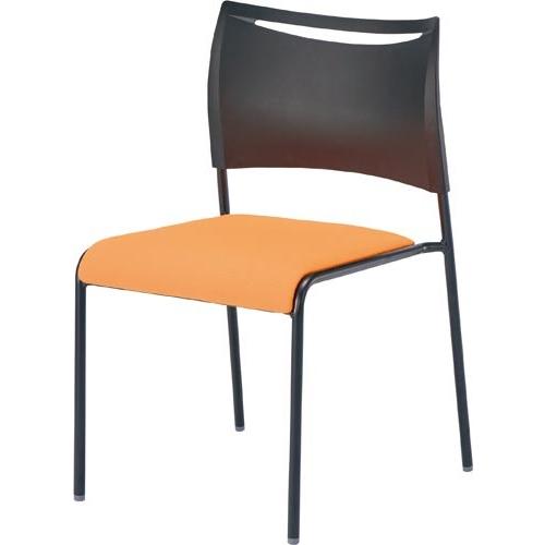 ＬＴＳチェア座布張りブラックフレームＯＲ４脚セット ＬＴＳ−４−Ｂ−ＯＲ　 全国配送可 アイリスチトセ株式会社 42763468 4276-3468