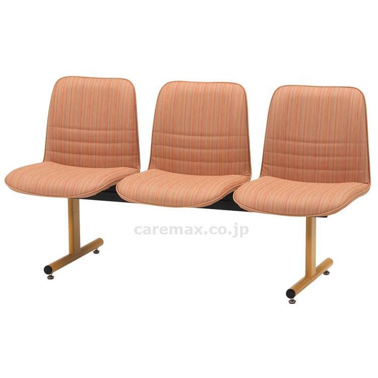 ロビーチェア　3人用背付 / ML-95-3　ローズ ミトノ 取寄品 JAN 　介護福祉用具