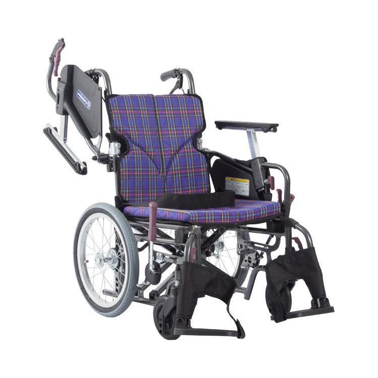 車いす　介助式 モダンC　KMD-C16-40-SL A11_紫チェック カワムラサイクル 取寄品 JAN 4514133508280　介護福祉用具