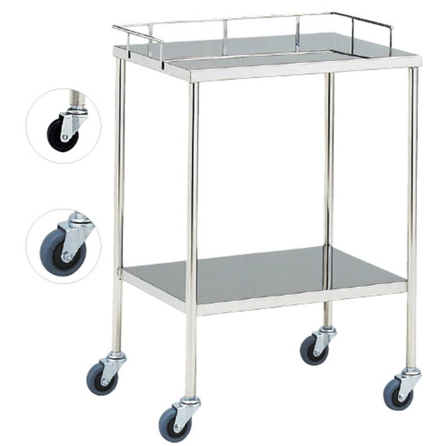 器械台　手摺付（φ７５ｍｍ静音） MY-1010B(900X450X830 01-2265-12 1入り