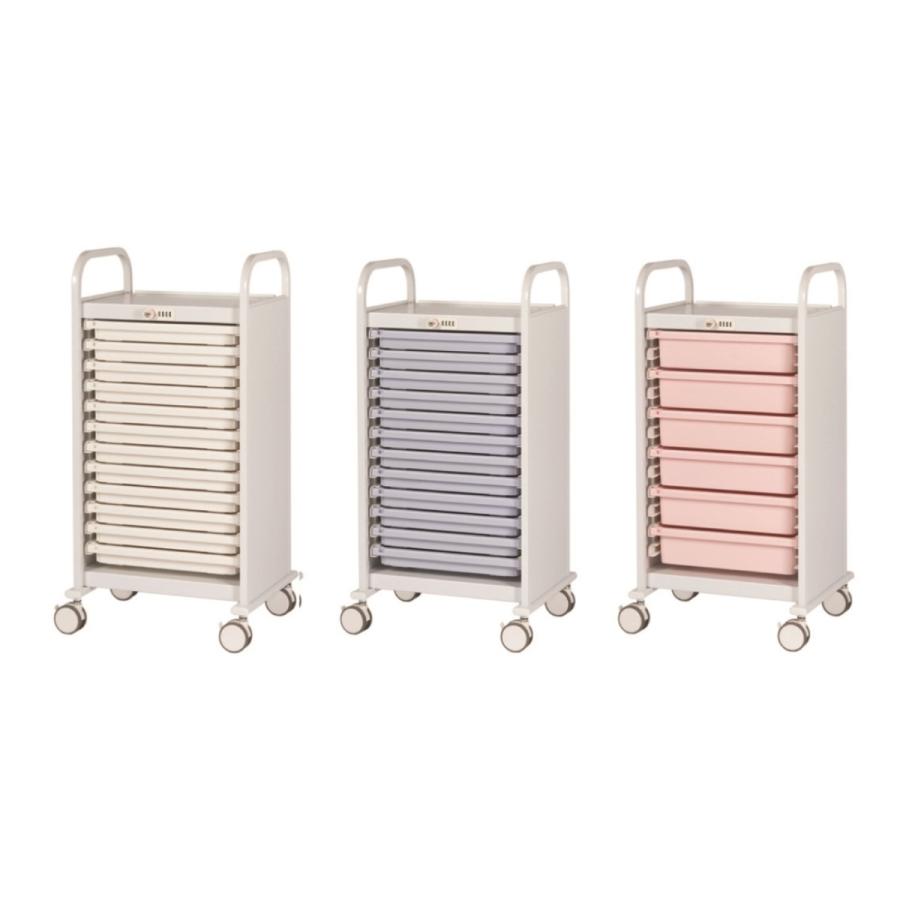 メディロックＭＬＧ与薬カート（深型） ライトパープル MLGW-106D(6ダン) 24-6974-01 1入り