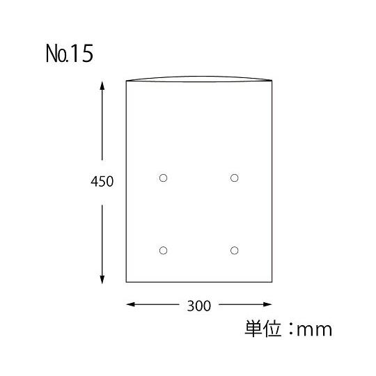 HEIKO ポリ袋 ボードンパック 4つ穴ありタイプ 厚み0.02mm No.15 100枚 シモジマ aso 62-0999-54 医療・研究用機器｜tukishimado｜02