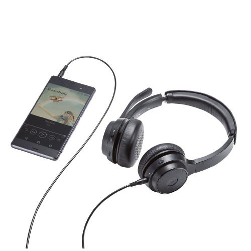 Bluetooth両耳ヘッドセット MM-BTSH62BK jtx 138287 サンワサプ 送料無料｜tukishimado｜02