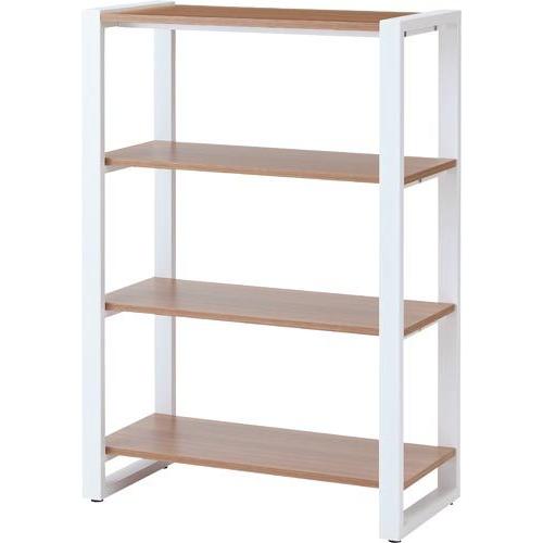 ◇リスムシェルフ　３段　ウォルナット×ホワイト ＲＦＦＳＨ−８０３ＤＭ−ＷＨ　 送料・組立・設置が無料 アール・エフ・ヤマカワ株式会社 3199146