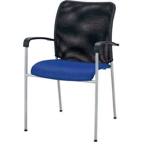 ◇メッシュミーティング用チェア　肘付　ブルー Ｚ−０９５３１２−Ｃ　 送料・組立・設置が無料 株式会社関家具 41729366 4172-9366