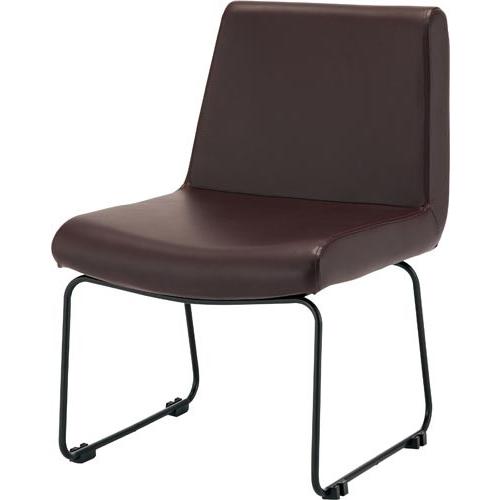 ループ脚チェア　ＰＶＣ　ブラウン ＬＦＰ−ＲＣ２１Ｌ−ＢＲ　 送料・組立・設置が無料 株式会社ハピラ 43312535 4331-2535