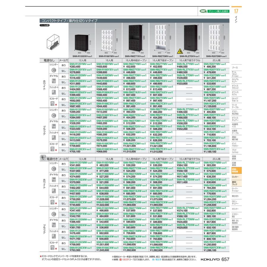 １６人＋下オープンロッカー　イノンＣ電源 SNN-RBZ7DXW-SAW1  送料無料  コクヨ kokuyo｜tukishimado｜02