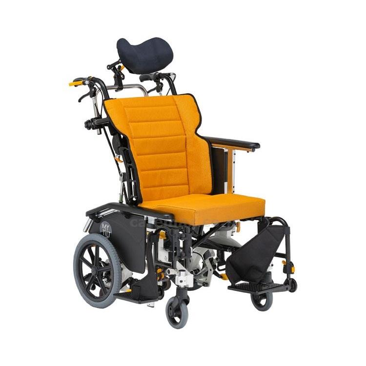 車いす　リクライニング マイチルト・ミニ3D　MH-SR 座幅40　F-1（オレンジ） 松永製作所 取寄品 JAN 18MHSRF100000　介護
