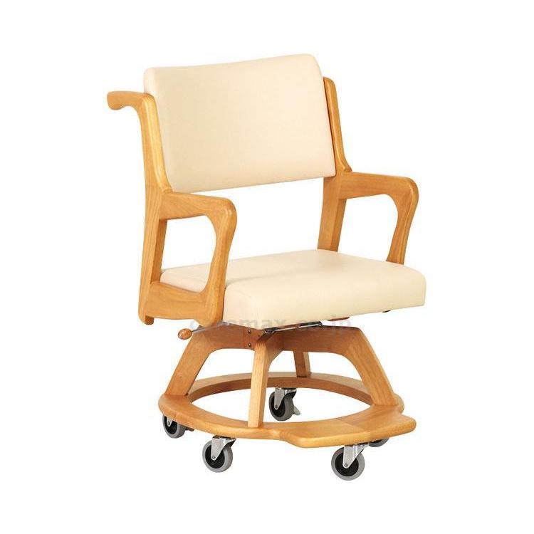 施設用家具　施設用いす Care-311-WC アイボリー（木部：ライトブラウン） グローリープラン 取寄品 JAN 　介護福祉用具