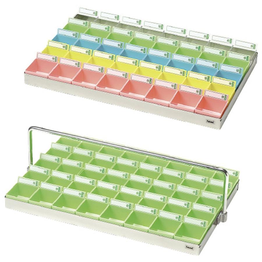 投薬トレー（４０人用）　 ST-40C(ステン/クリア) 19-7675-05 1入り