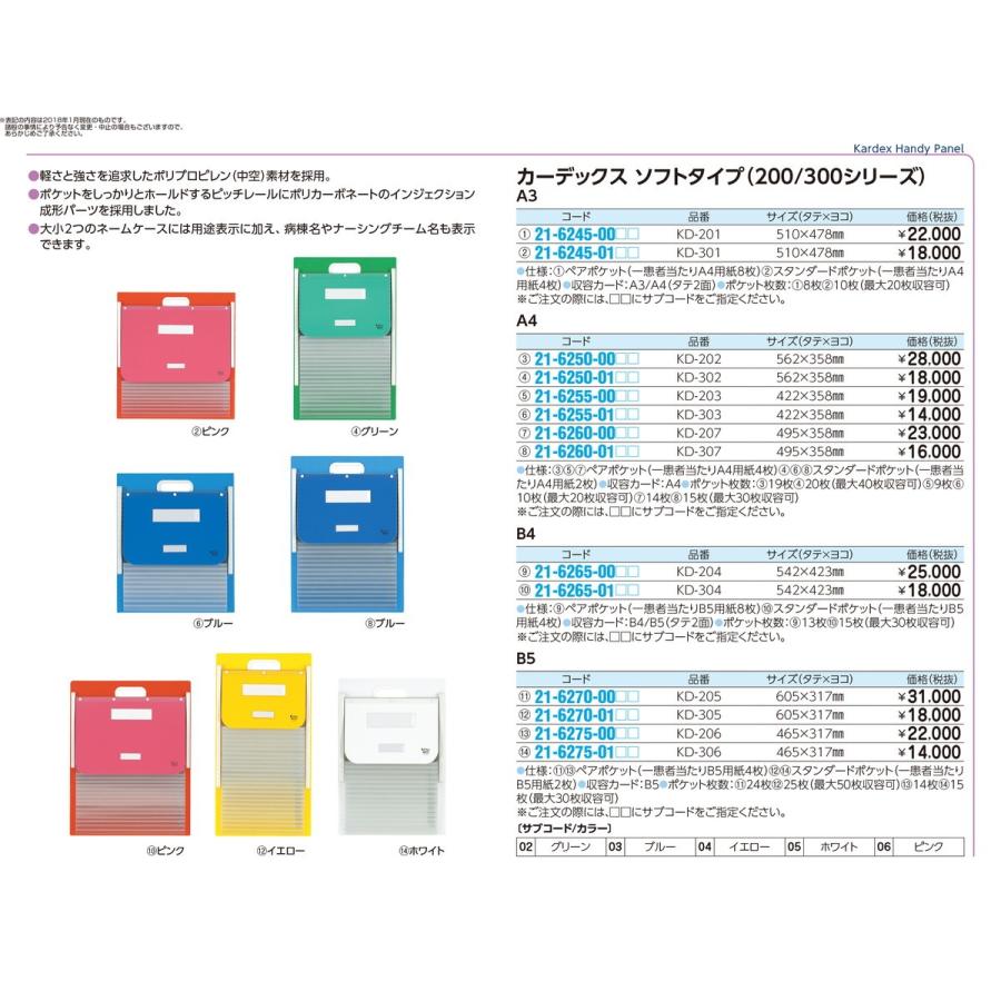 カーデックス200 イエロー KD-202(A4) 21-6250-00 1入り カー