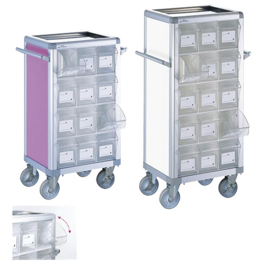 マツヨシ与薬カート（２４床用）　 ブラウン MY-NITX24(ヤクタイタイプ) 23-7908-00 1入り